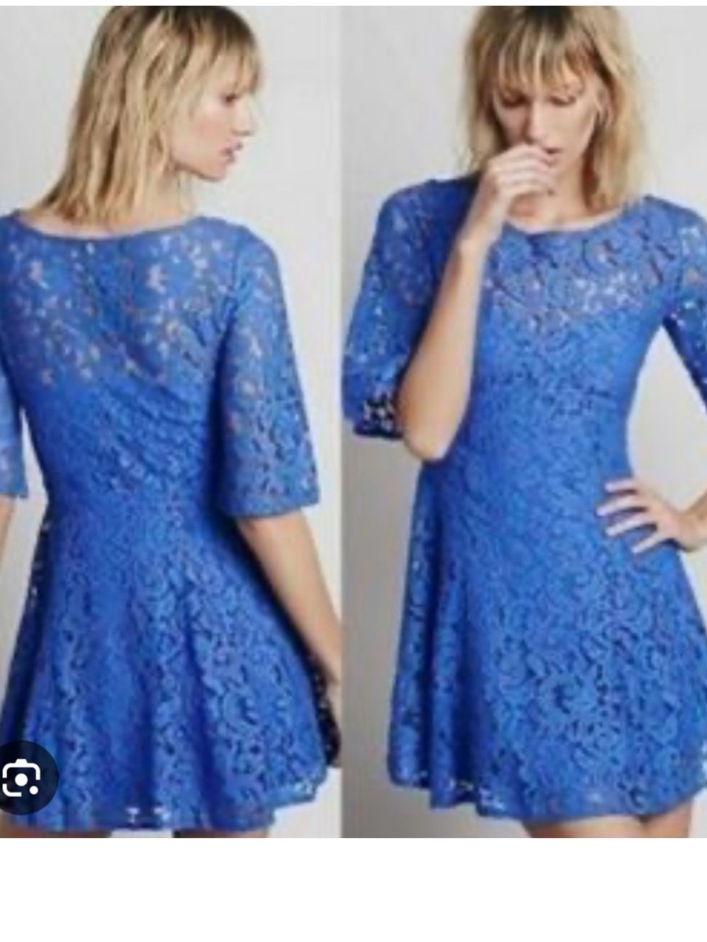 New FREE PEOPLE skater lace mini dress purple Size 6